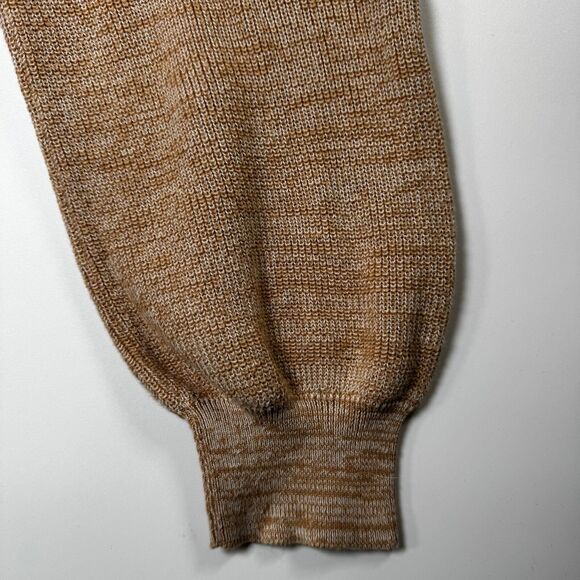 Sama Knits Womens Large Turtleneck Sweater Brown Organic Cotton Oversized Peru - Picture 7 of 12